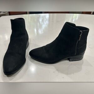 Aldo Sleek Black Ankle Booties